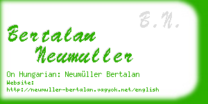 bertalan neumuller business card